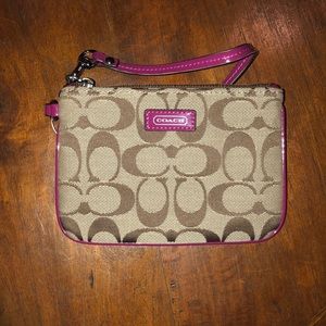 Coach Pink and Brown Wallet